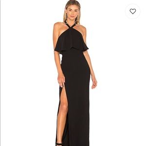 Amanda Uprichard Piazza Maxi Dress Black
